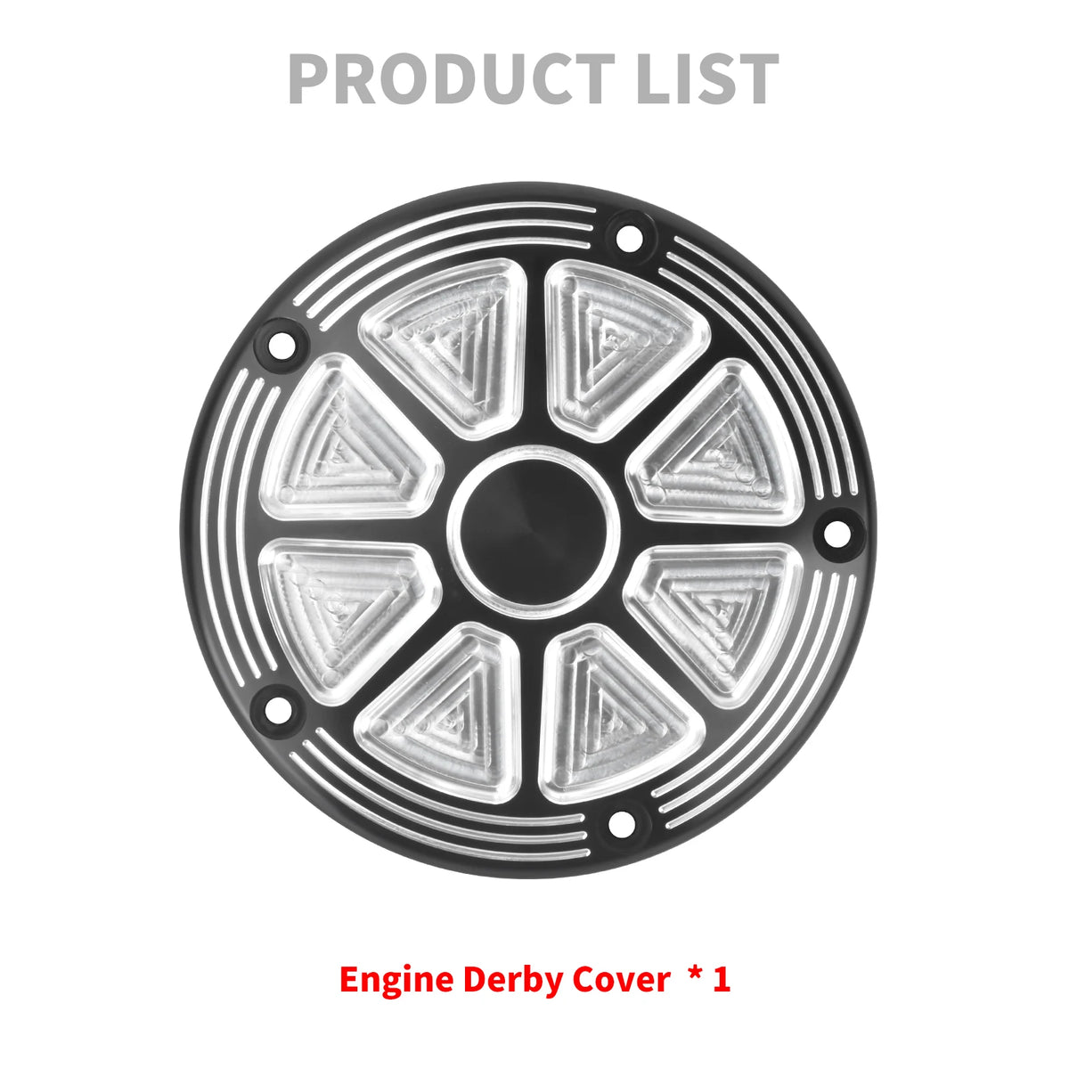 Cache moteur derby noir et chromé pour moto Harley-Davidson Softail - vue 5