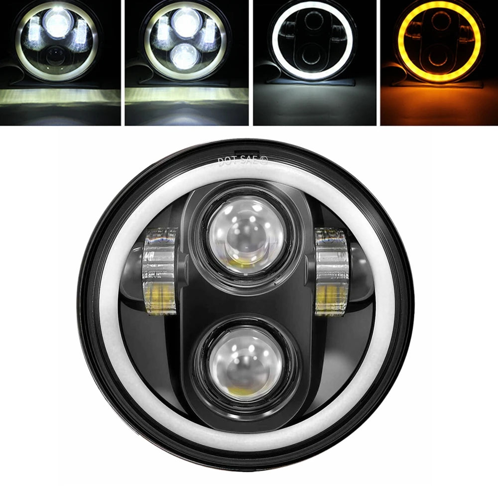 Phare LED 5,75 pouces pour Harley Sportster Iron 883 - vue 8