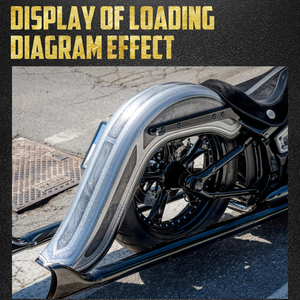 Garde-Boue Arrière Rallongé 6" - Harley-Davidson Softail 1986-2017 – photo 4/7