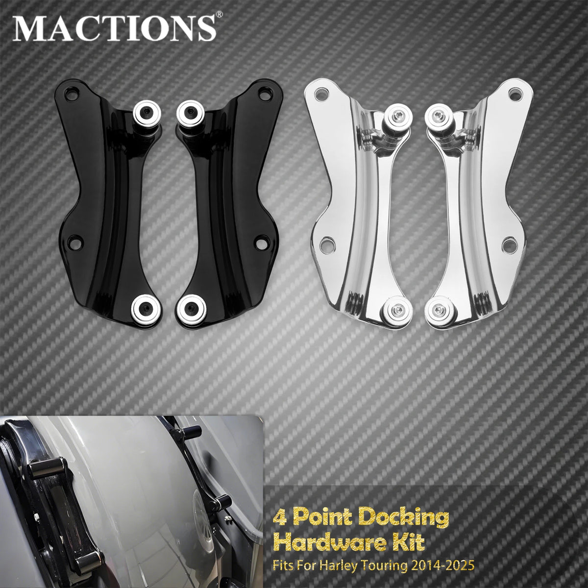 Poignées de Guidon 1'' (25mm) - Harley-Davidson Sportster, Dyna, Softail, Touring – photo 1/8