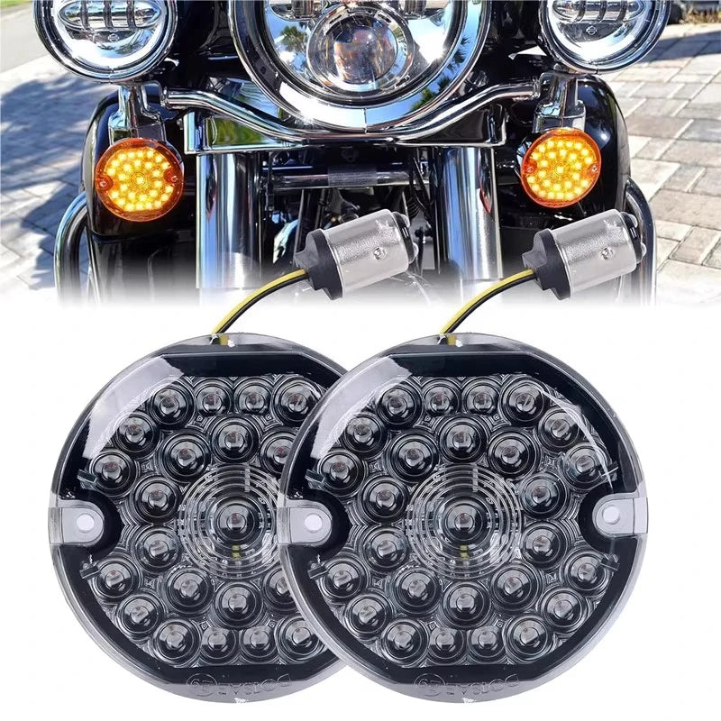 Inserts de clignotants LED pour Harley Road King Electra Glide - vue 1
