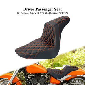 Selle biplace noire pour Harley-Davidson Softail Fat Boy - vue 7