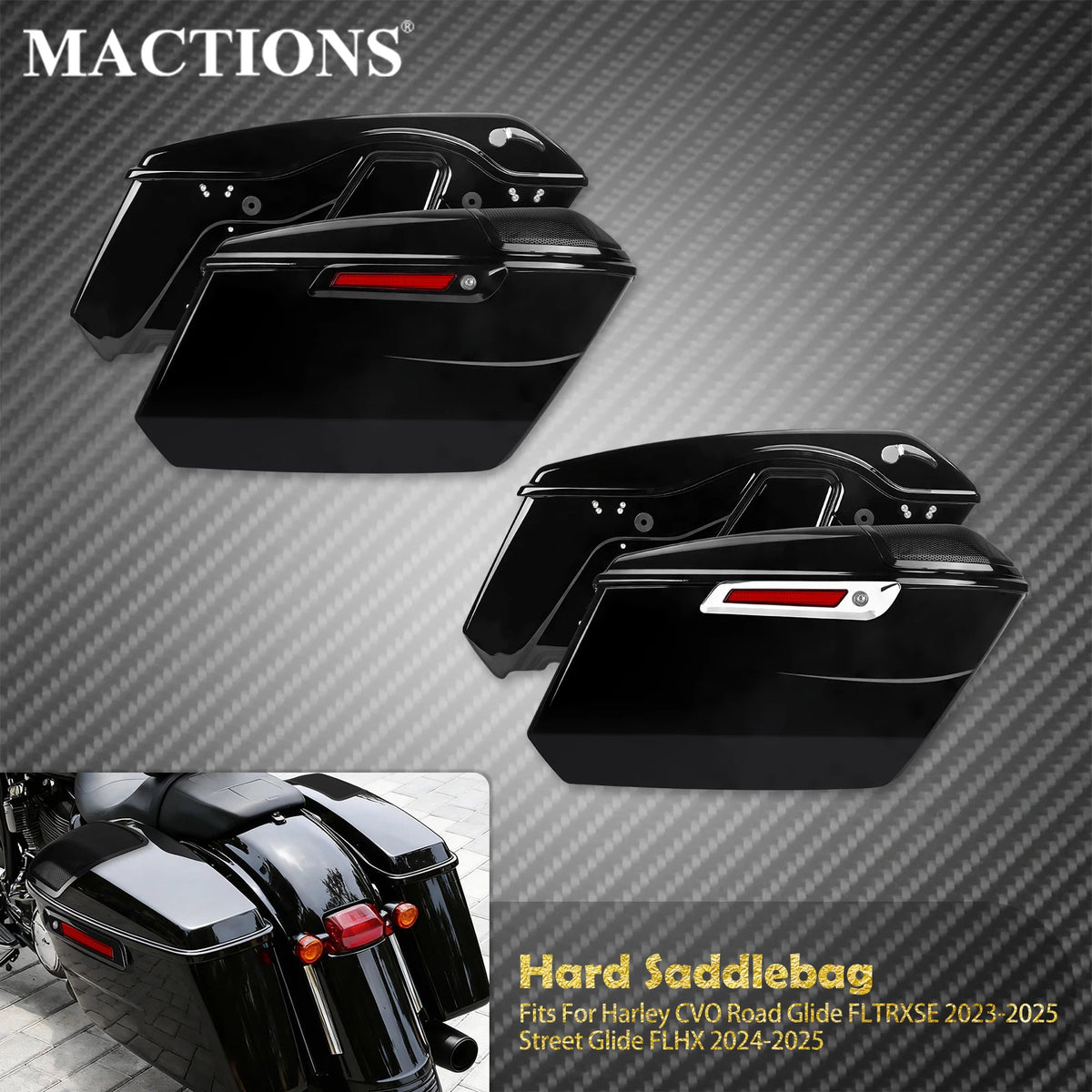 Sacoches Rigides Étanches (Paire) - Harley-Davidson Street Glide FLHX 2024-2025 et CVO Road Glide FLTRXSE 2023-2025 – photo 1/8