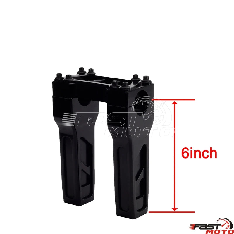 Risers de guidon T-Bar noirs pour moto Harley-Davidson Dyna - vue 15