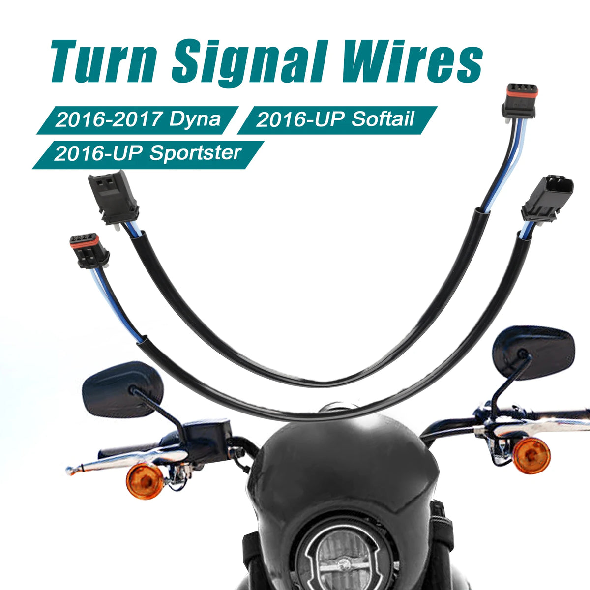 Kit d'Extension de Câblage pour Clignotants Avant (6 à 14") - Harley-Davidson Dyna, Sportster, Softail 2016 et Plus – photo 2/10