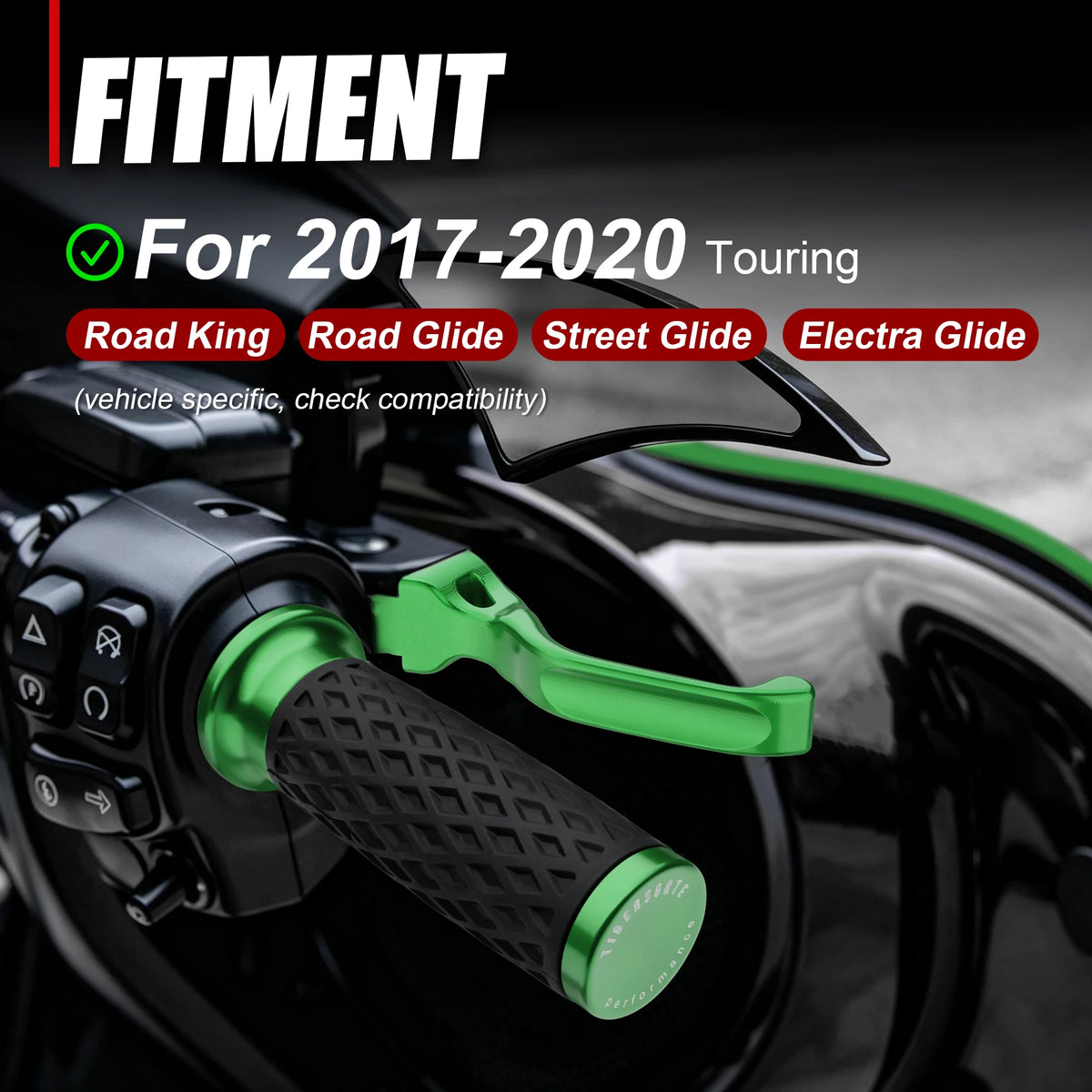 Leviers de frein et d'embrayage courts 3 doigts (Shorty) - Harley-Davidson Touring 2017-2020 – photo 2/14