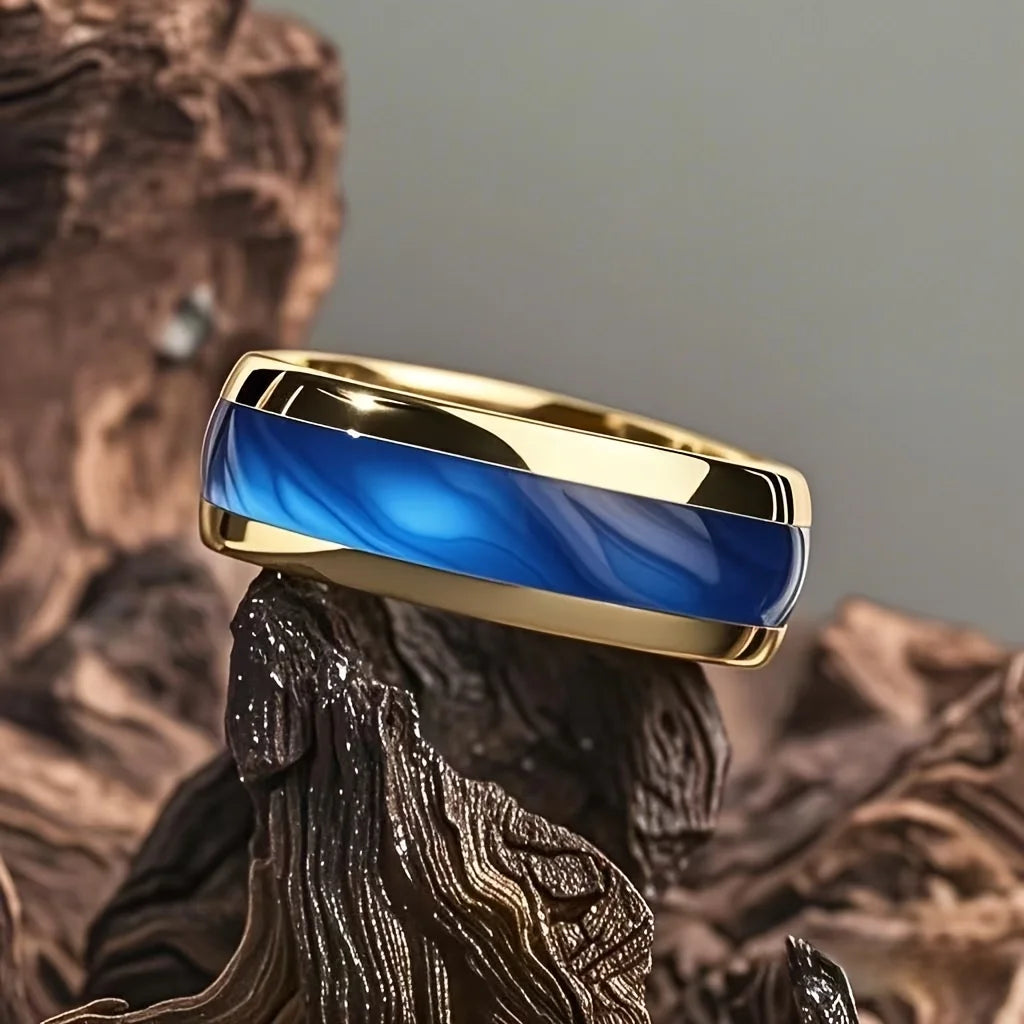 Bague en acier inoxydable tête de mort et rose - vue 14