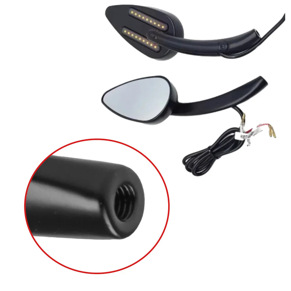 Rétroviseur latéral noir avec clignotant LED ambre intégré sur une Harley-Davidson Pan America - vue 3
