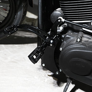 Kit commandes avancées en aluminium billette poli pour Harley-Davidson FXBB Street Bob, Softail Low Rider FXLR 2018-2024 – photo 3/7