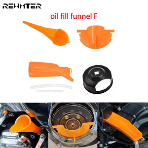 Entonnoir de remplissage d'huile orange pour Harley - vue 1