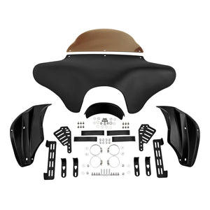 Carénage avant batwing noir avec pare-brise pour moto - vue 7