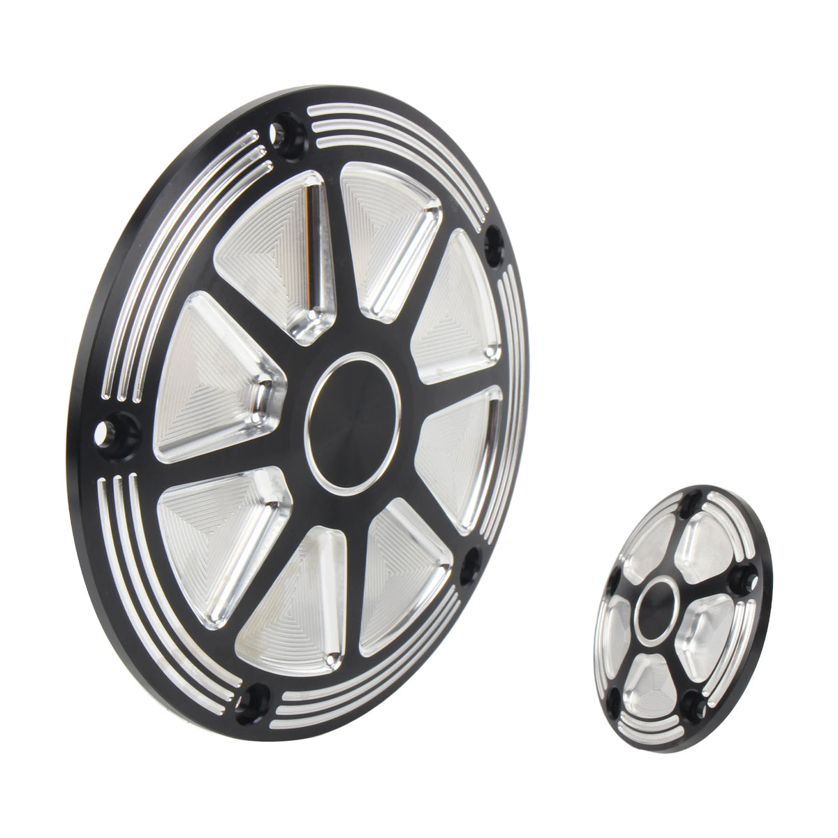 Derby cover noir usiné pour Harley Touring Softail Dyna - vue 4
