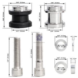 Kit de fixation en aluminium monté sur le sissy bar d'une Harley-Davidson Softail - vue 5