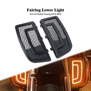 Grilles de carénage inférieur LED pour Harley-Davidson Touring - vue 1