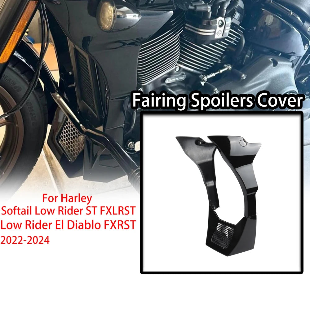 Cache de spoiler de carénage noir pour Harley Low Rider ST - vue 1