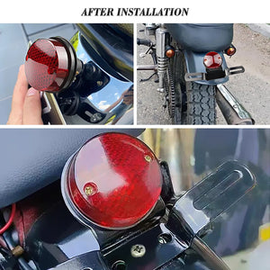 Feu arrière rond rétro avec support de plaque pour Harley custom - vue 6
