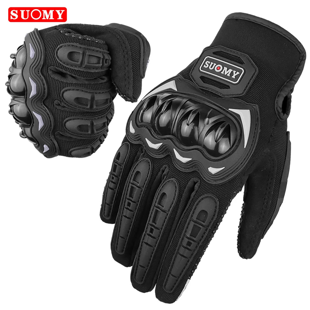 Gants moto mesh gris compatibles écran tactile - vue de face - vue 10