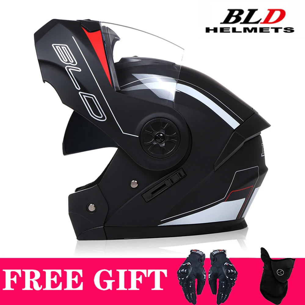 Casque moto modulable rétro double écran - vue - vue 11