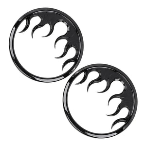 Caches de haut-parleurs motif flammes en ABS pour Harley-Davidson Electra Glide, Street Glide et Trike 2014-2022 - vue 2