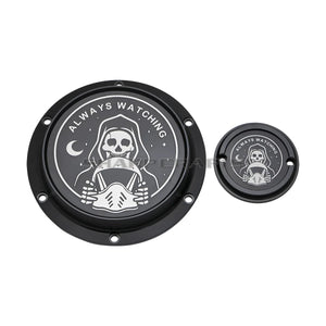 Derby cover et cache d'allumage gravés pour Harley Sportster - vue 8