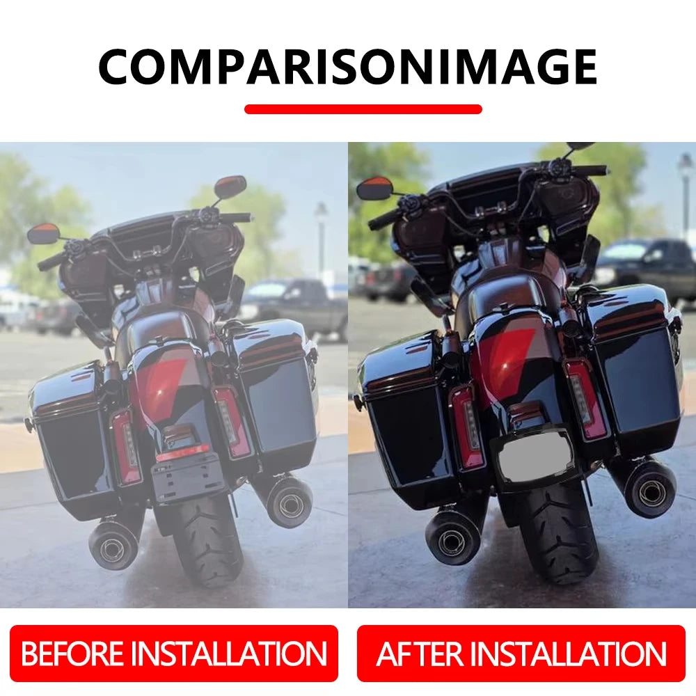 Support de plaque d'immatriculation LED basculant pour Harley Touring Road Glide et Street Glide - vue 5