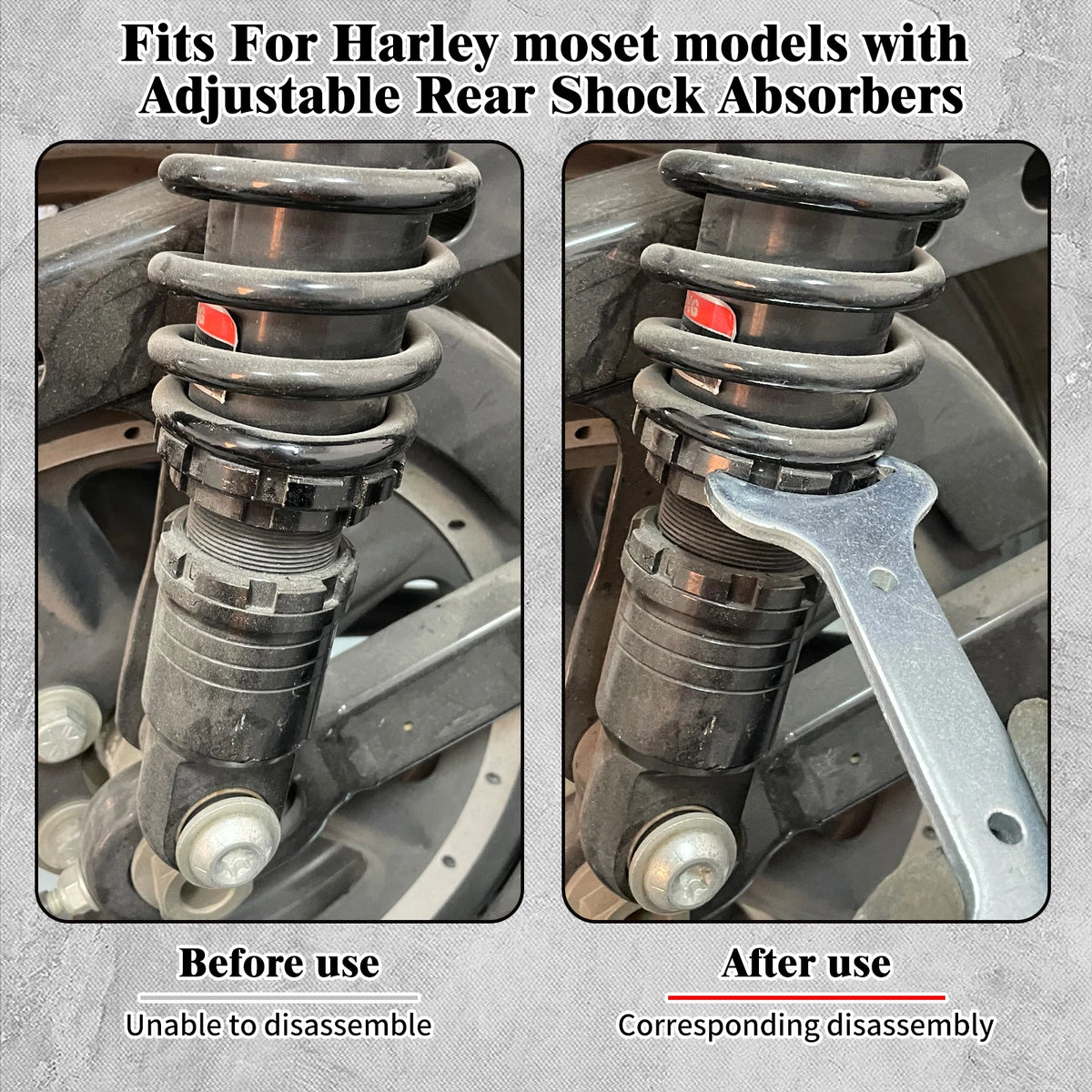 Clé de réglage d'amortisseur pour Harley Softail et Touring - vue 2