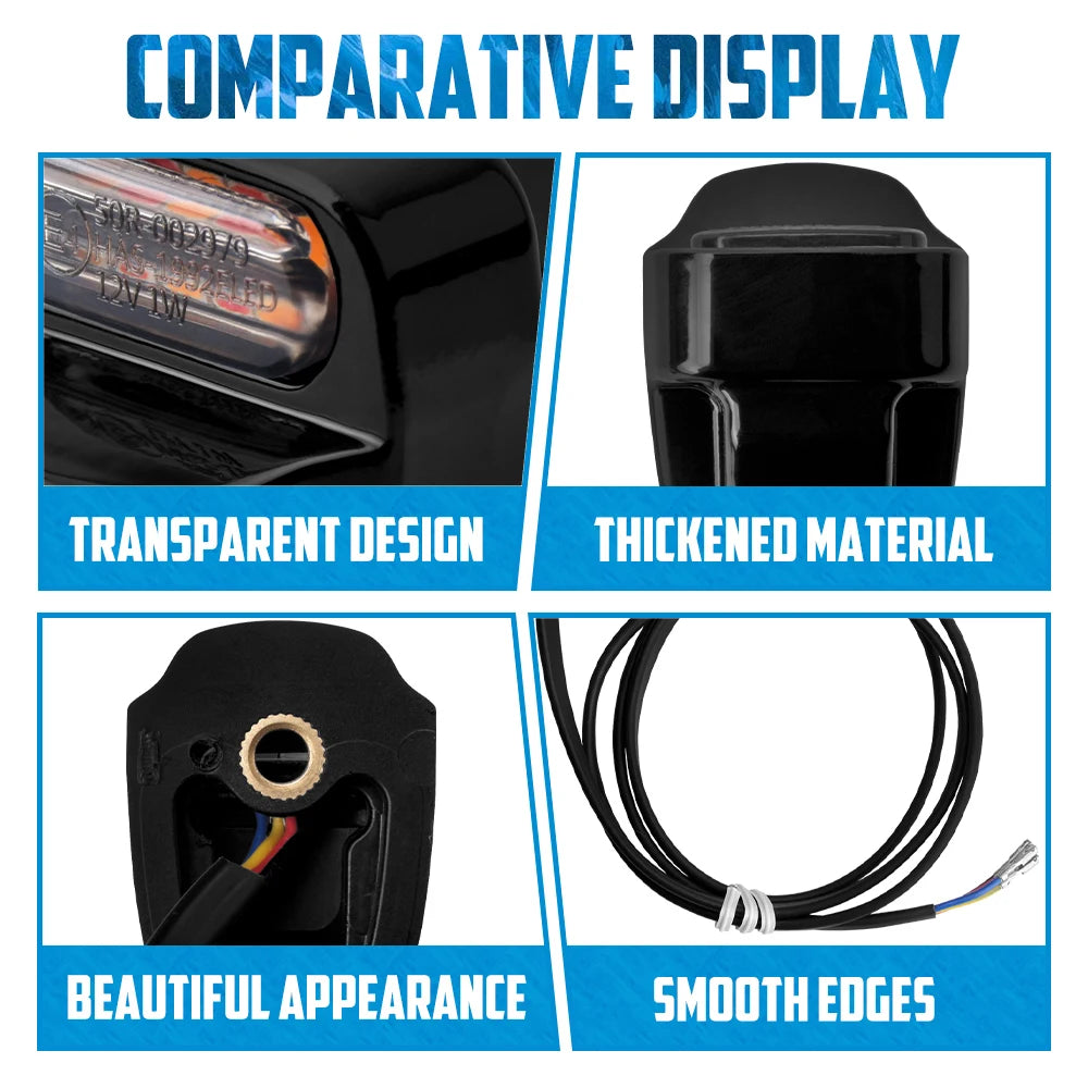 Clignotants LED 3 en 1 pour Harley Dyna, Softail - vue 4