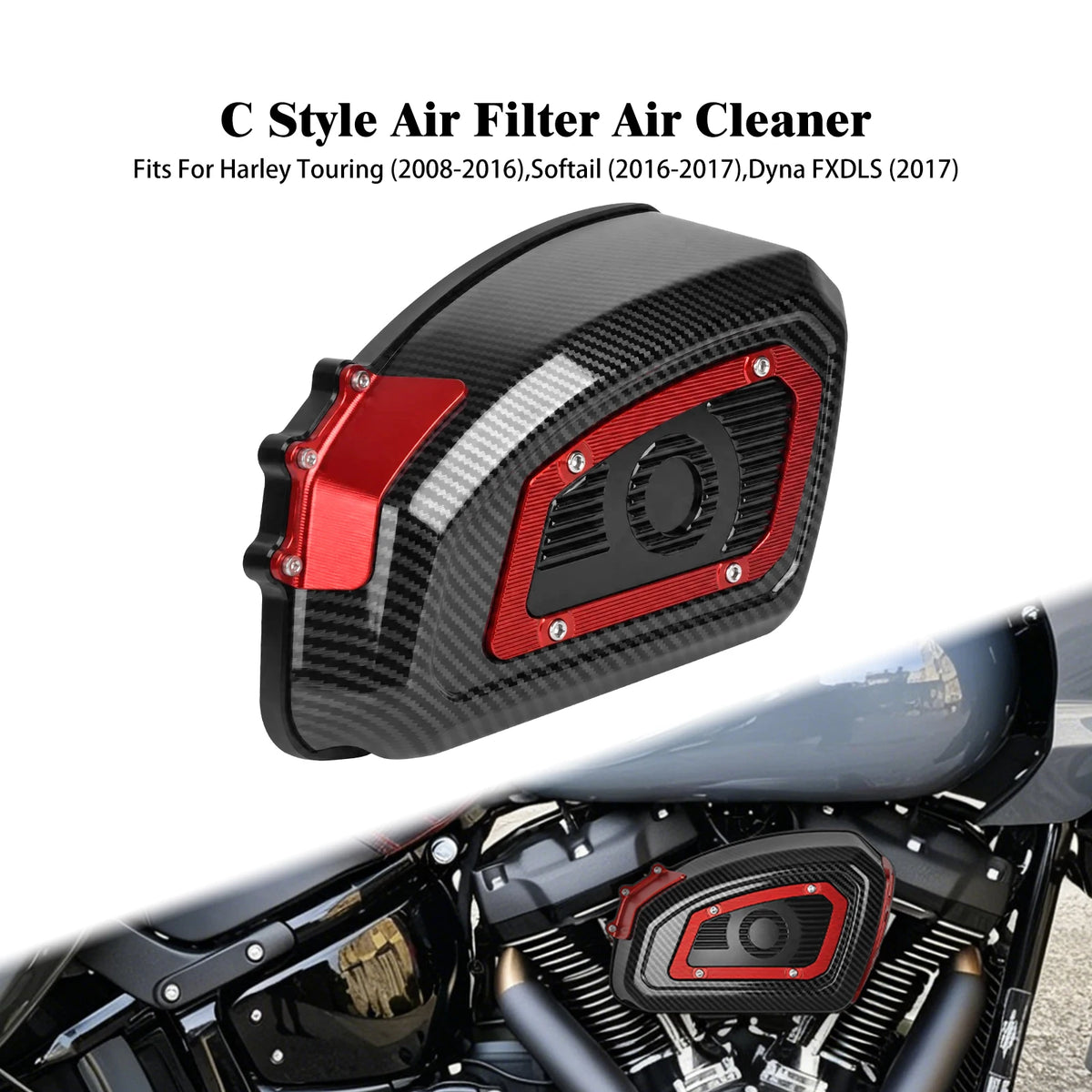 Filtre à air moto coloré haute performance pour Harley-Davidson - vue 24