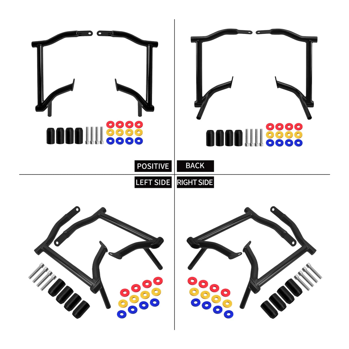 Arceau de protection noir avec rails de garde autour des sacoches d'une Harley-Davidson Touring - vue 6