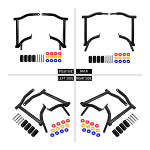 Arceau de protection noir avec rails de garde autour des sacoches d'une Harley-Davidson Touring - vue 6