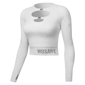 Veste moto crop top femme WOSAWE avec boucles métalliques - vue 7