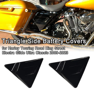 Caches triangulaires de batterie pour Harley Touring - vue 1