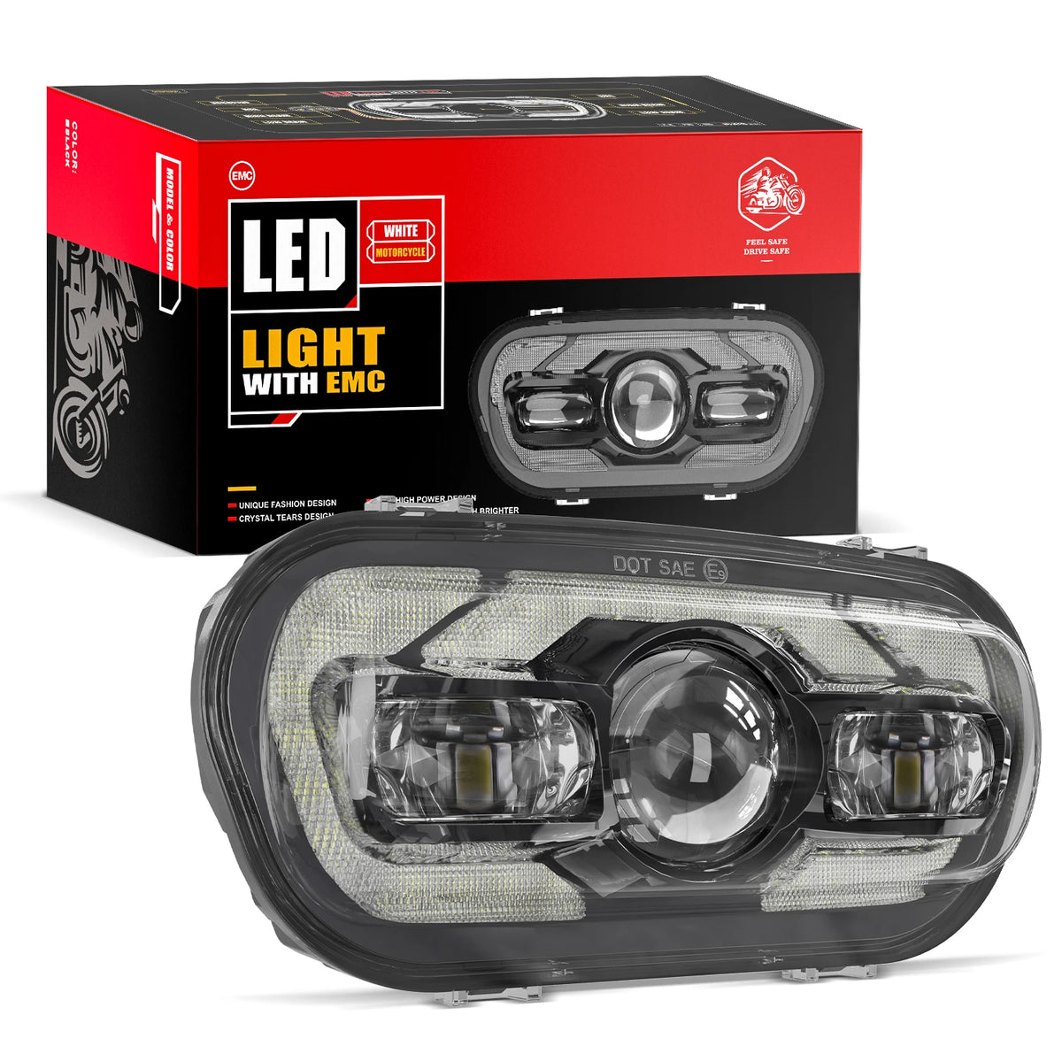 Phare LED rond de 9,8 pouces pour Harley-Davidson Fat Bob FXFB 114 - vue 7