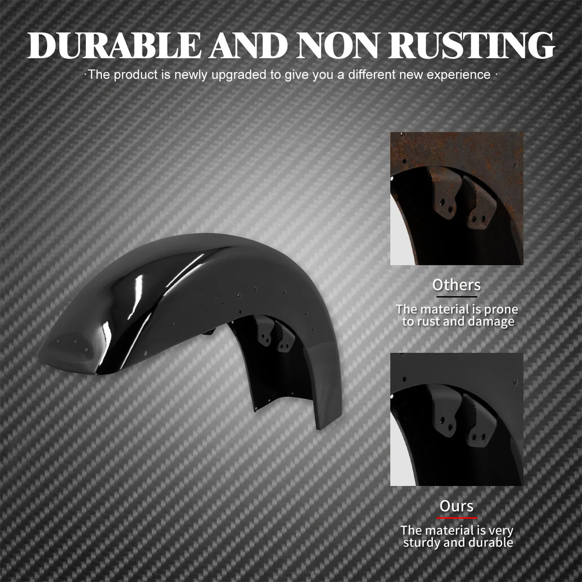Garde-boue Avant Enveloppant 17 pouces en Acier - Harley-Davidson Touring Road King, Electra Glide, CVO 2014-2023 – photo 5/7