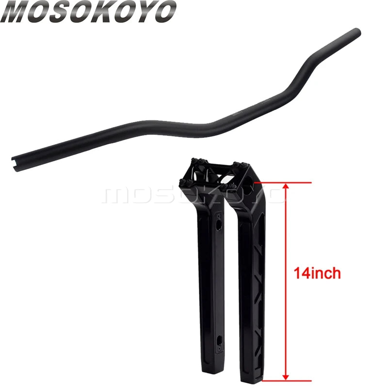 Risers pullback et guidon pour Harley Dyna Sportster Softail - vue 32