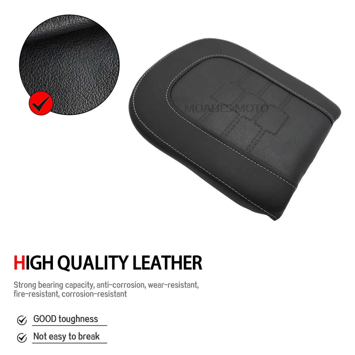 Selle passager arrière en cuir PU MOALIES MOTO pour Harley-Davidson Sportster S RH1250S (2021-2023)