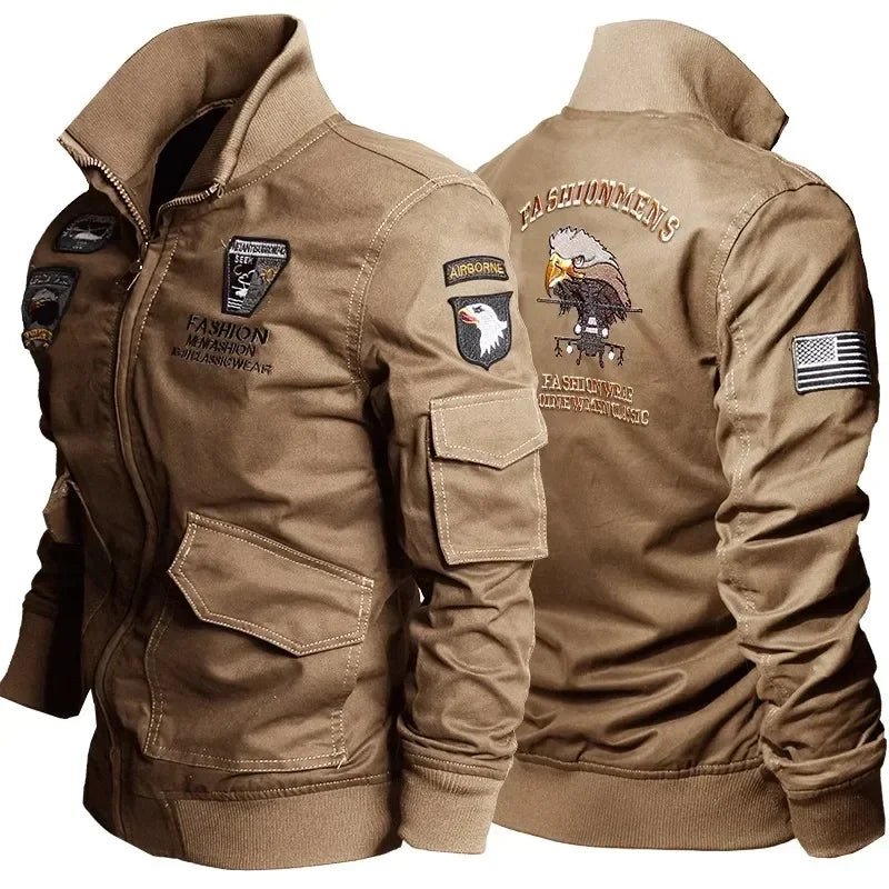 Veste tactique moto homme kaki multi-poches - vue 9