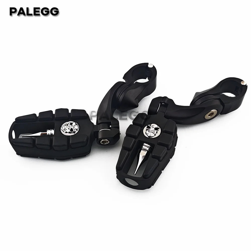 Repose-pieds highway courts et réglables 1.25 pouce pour Harley-Davidson Touring, Road King, Road Glide, Electra Glide, Street Glide, Sportster, Softail – photo 3/7