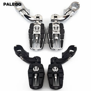 Repose-pieds highway courts et réglables 1.25 pouce pour Harley-Davidson Touring, Road King, Road Glide, Electra Glide, Street Glide, Sportster, Softail – photo 1/7