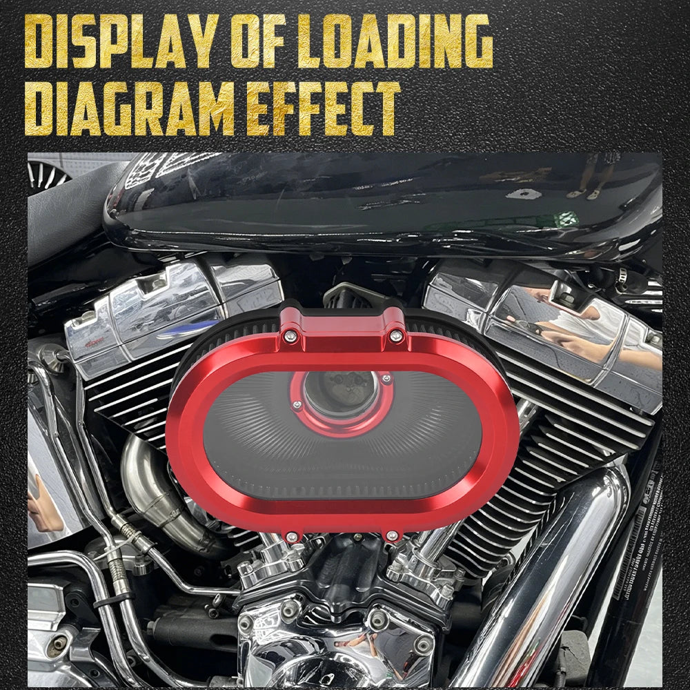 Filtre à Air avec Anneaux Décoratifs Interchangeables - Harley-Davidson Touring, Softail, Dyna, Sportster, Trike – photo 2/26