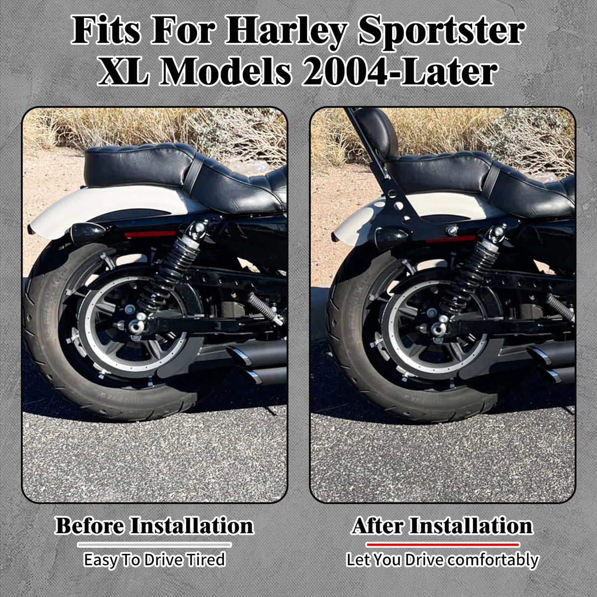 Kit de Fixation Rapide pour Dossier/Sissy Bar (Docking Hardware) - Harley-Davidson Sportster, Touring & Softail – photo 3/9