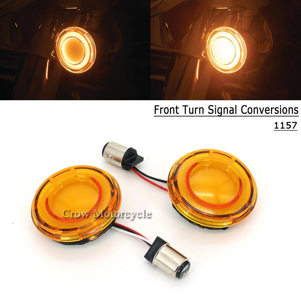 Clignotant LED format bullet chromé pour kit de conversion Harley-Davidson - vue 8