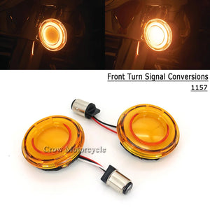 Clignotant LED format bullet chromé pour kit de conversion Harley-Davidson - vue 8