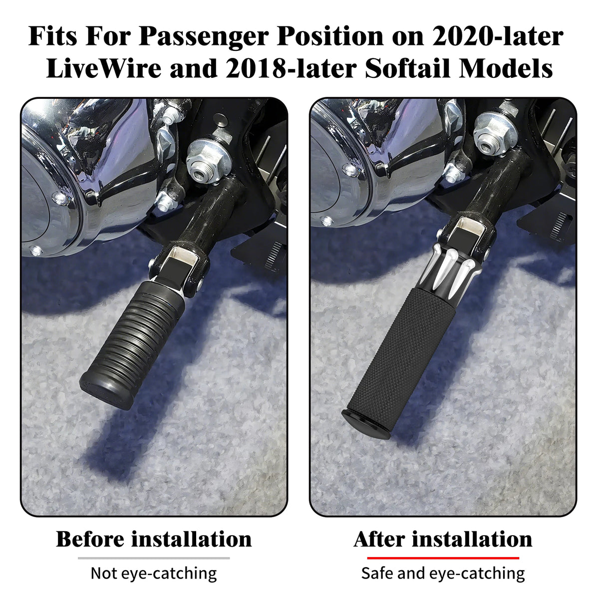 Repose-pied en aluminium pour Harley-Davidson Softail - vue 3