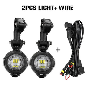 Phares LED additionnels antibrouillard universels pour moto, 4000 lumens 12V - vue 8