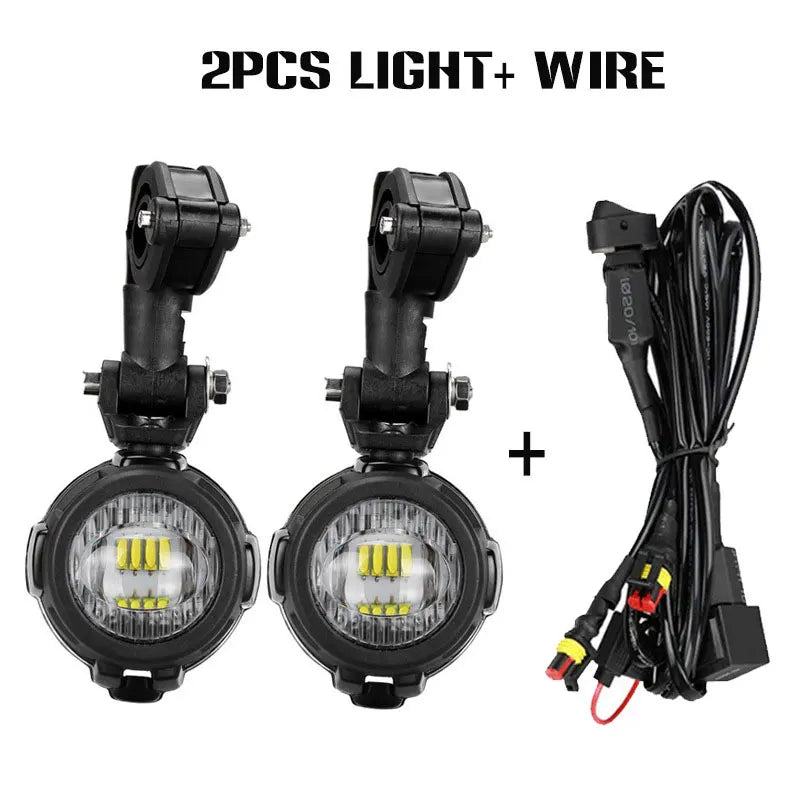Phares LED additionnels antibrouillard universels pour moto, 4000 lumens 12V - vue 8