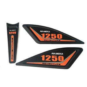 Sticker de protection 3D en caoutchouc orange pour réservoir de Harley Pan America 1250 - vue 8