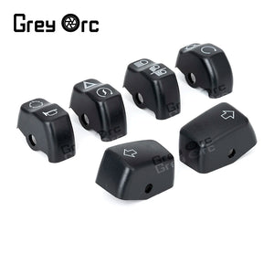 Capuchons de boutons de commodo noirs pour Harley Sportster, Dyna et Softail - vue 6