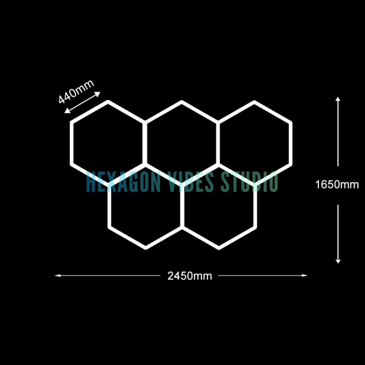 Panneau LED hexagonal nid d'abeille 6500K pour garage, salon de coiffure et atelier – photo 8/36