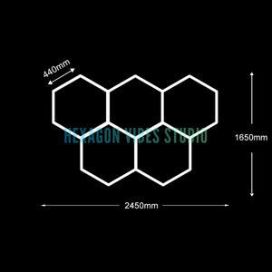 Panneau LED hexagonal nid d'abeille 6500K pour garage, salon de coiffure et atelier – photo 8/36